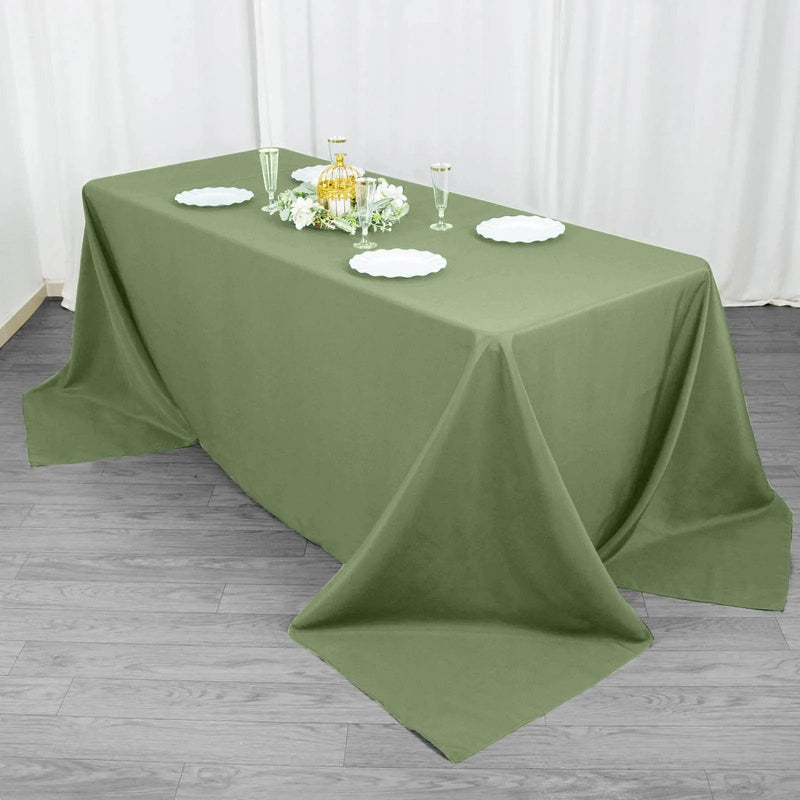 90" x 132" Premium Polyester Rectangular Tablecloth