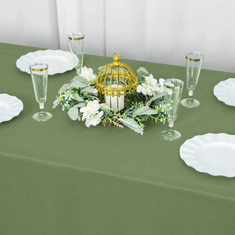 90" x 132" Premium Polyester Rectangular Tablecloth