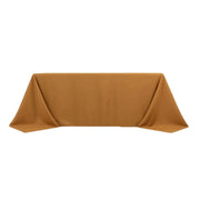 90" x 132" Premium Polyester Rectangular Tablecloth TAB_90132_GOLD_PRM