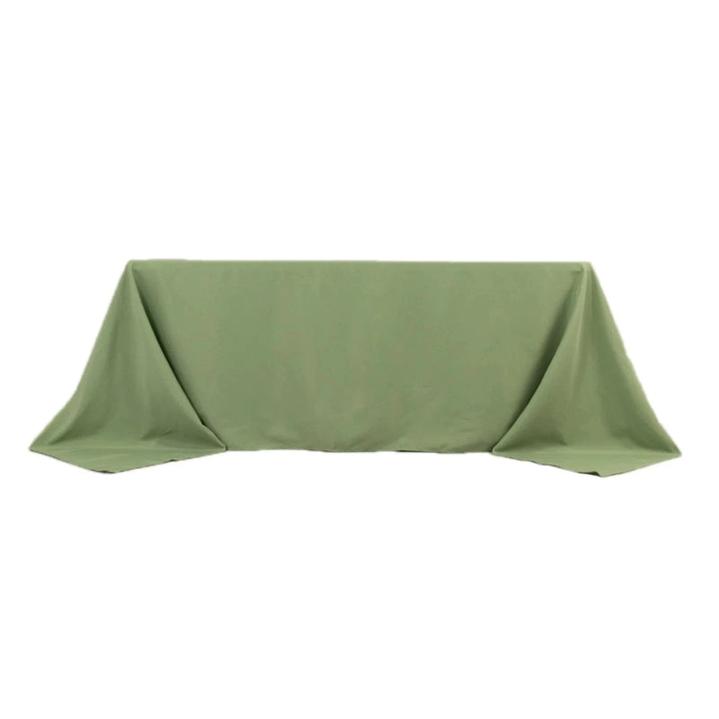 90" x 132" Premium Polyester Rectangular Tablecloth TAB_90132_SAGE_PRM