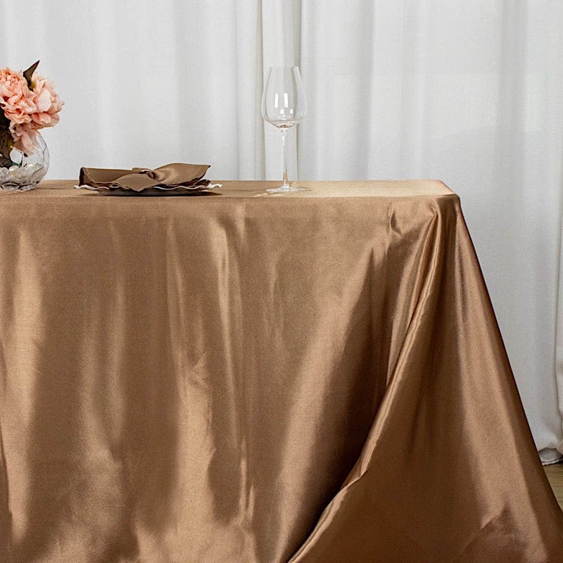 90" x 132" Satin Rectangular Tablecloth