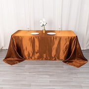 90" x 132" Satin Rectangular Tablecloth