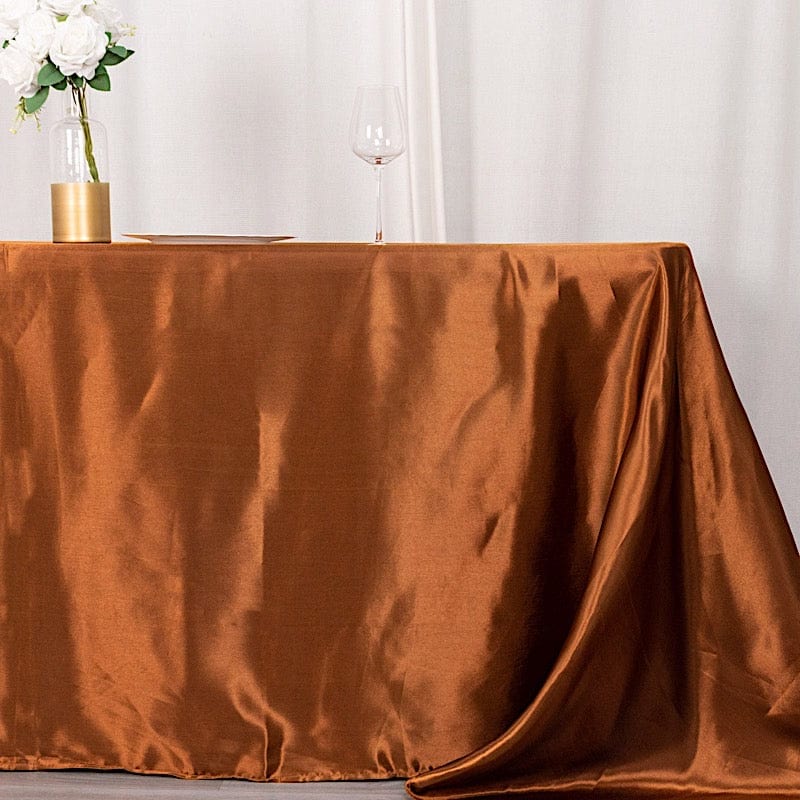 90" x 132" Satin Rectangular Tablecloth