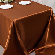 90" x 132" Satin Rectangular Tablecloth