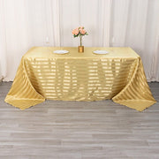 90" x 132" Satin Stripe Seamless Rectangular Tablecloth
