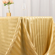 90" x 132" Satin Stripe Seamless Rectangular Tablecloth