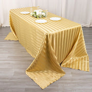 90" x 132" Satin Stripe Seamless Rectangular Tablecloth