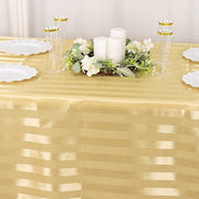 90" x 132" Satin Stripe Seamless Rectangular Tablecloth