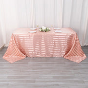 90" x 132" Satin Stripe Seamless Rectangular Tablecloth