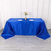 90" x 132" Satin Stripe Seamless Rectangular Tablecloth