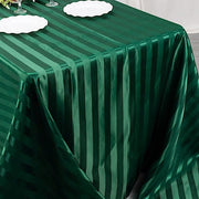 90" x 132" Satin Stripe Seamless Rectangular Tablecloth