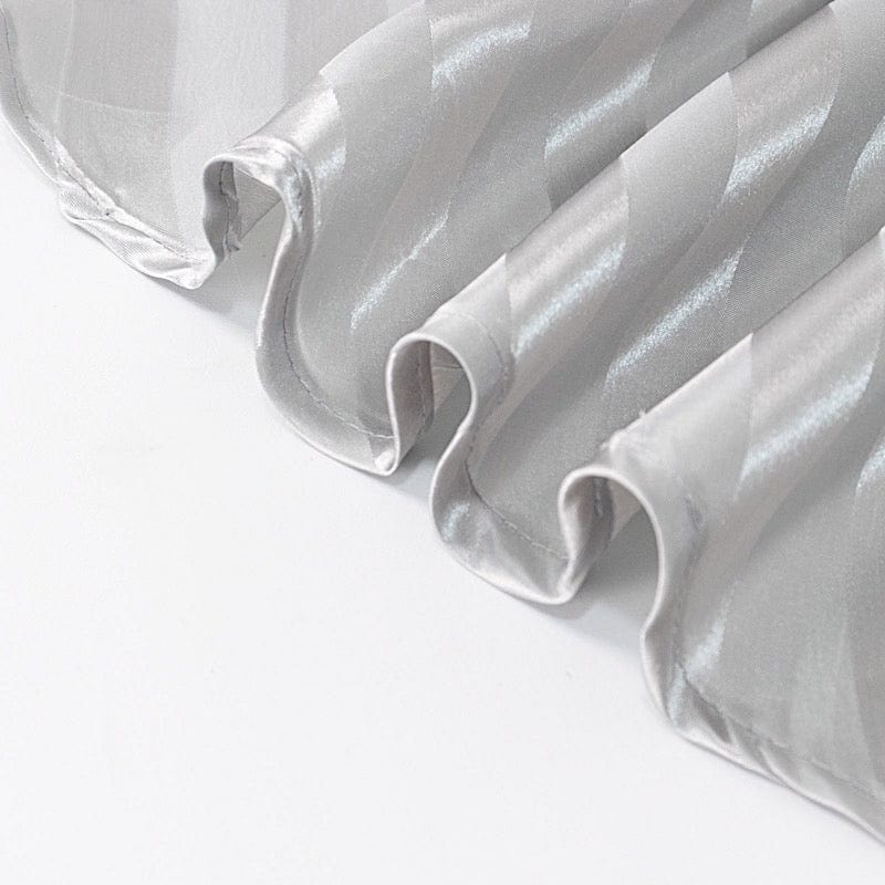 90" x 132" Satin Stripe Seamless Rectangular Tablecloth
