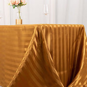 90" x 132" Satin Stripe Seamless Rectangular Tablecloth