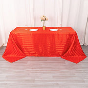 90" x 132" Satin Stripe Seamless Rectangular Tablecloth