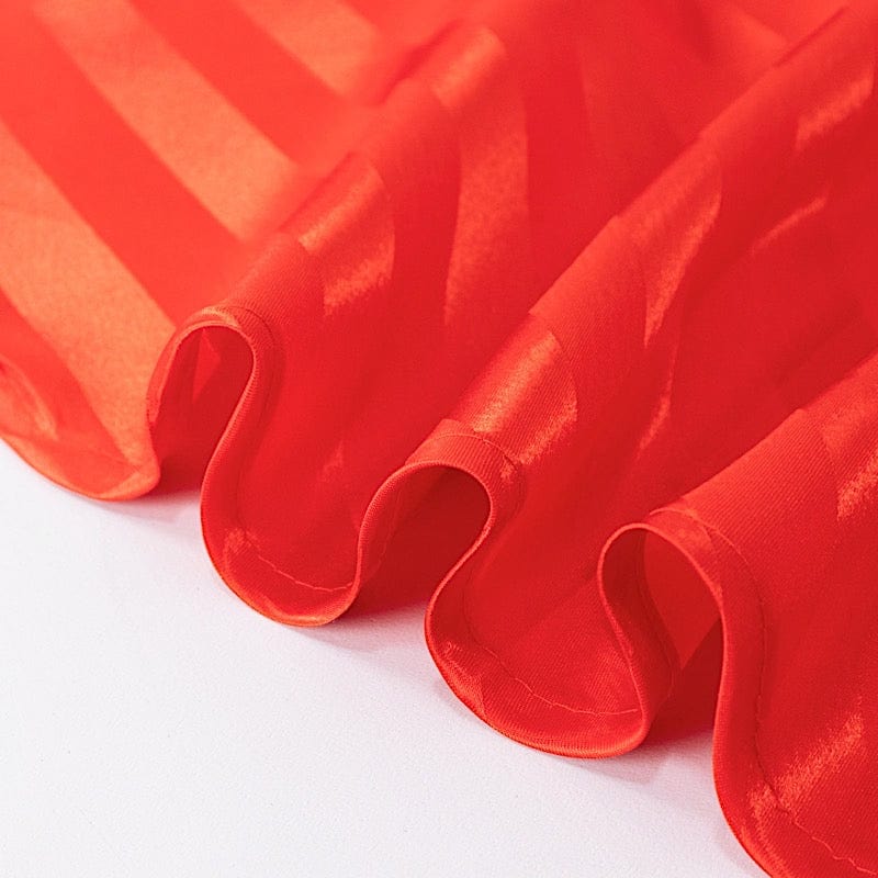 90" x 132" Satin Stripe Seamless Rectangular Tablecloth