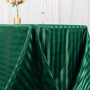90" x 132" Satin Stripe Seamless Rectangular Tablecloth