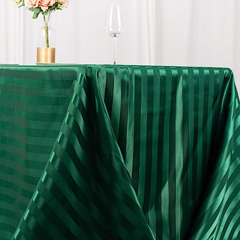 90" x 132" Satin Stripe Seamless Rectangular Tablecloth