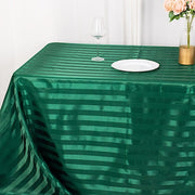 90" x 132" Satin Stripe Seamless Rectangular Tablecloth