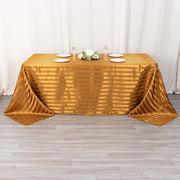 90" x 132" Satin Stripe Seamless Rectangular Tablecloth