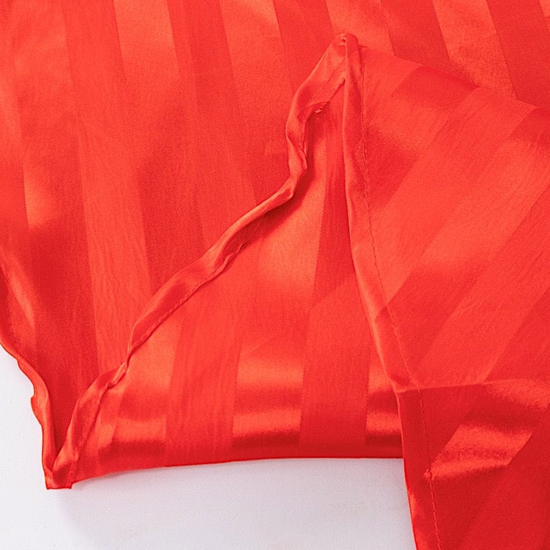 90" x 132" Satin Stripe Seamless Rectangular Tablecloth