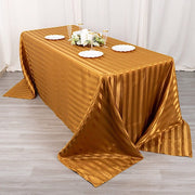90" x 132" Satin Stripe Seamless Rectangular Tablecloth