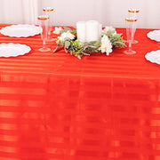90" x 132" Satin Stripe Seamless Rectangular Tablecloth