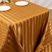 90" x 132" Satin Stripe Seamless Rectangular Tablecloth