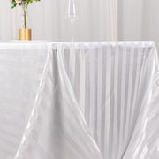 90" x 132" Satin Stripe Seamless Rectangular Tablecloth