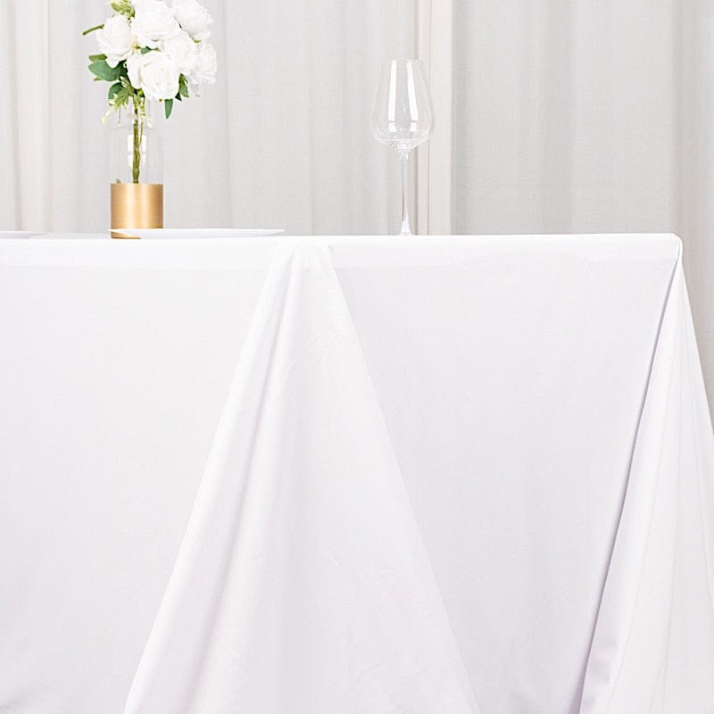 90" x 132" Scuba Polyester Rectangular Tablecloth