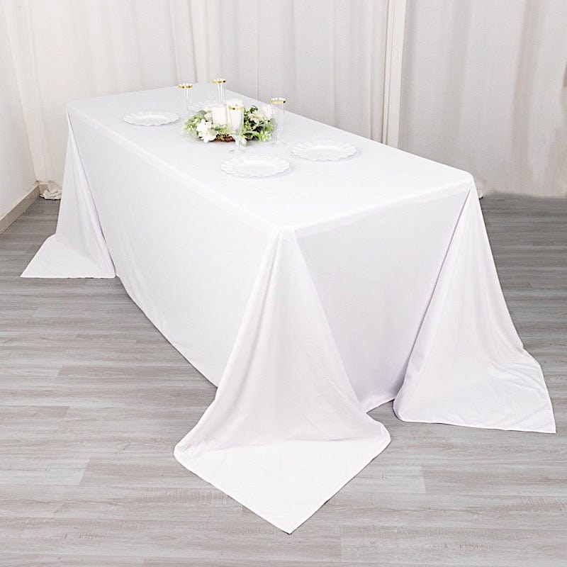90" x 132" Scuba Polyester Rectangular Tablecloth