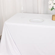 90" x 132" Scuba Polyester Rectangular Tablecloth