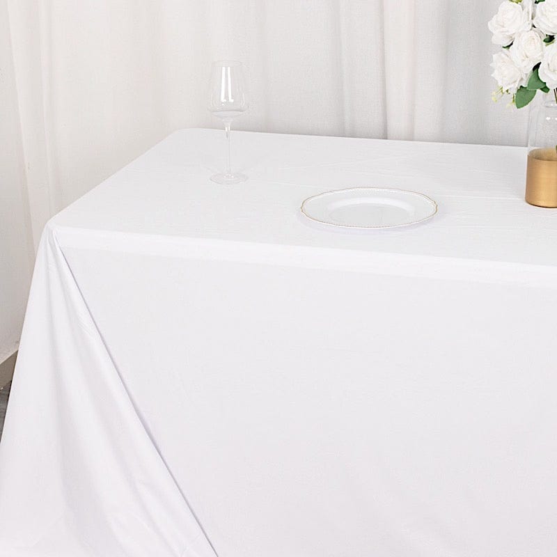 90" x 132" Scuba Polyester Rectangular Tablecloth