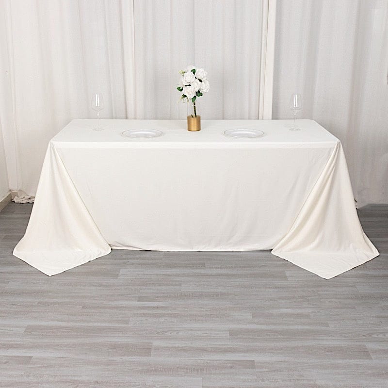 90" x 132" Scuba Polyester Rectangular Tablecloth