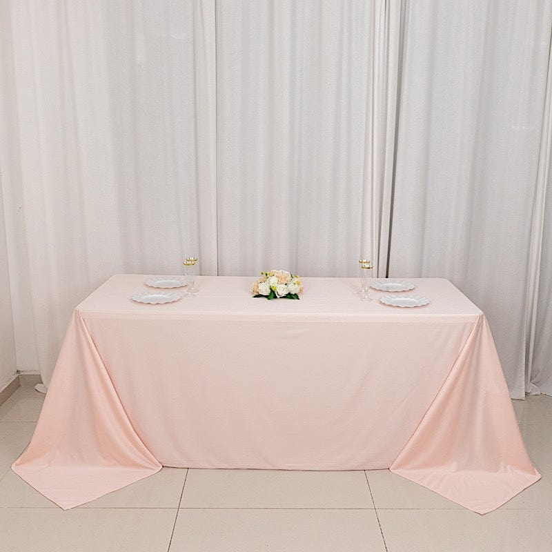90" x 132" Scuba Polyester Rectangular Tablecloth