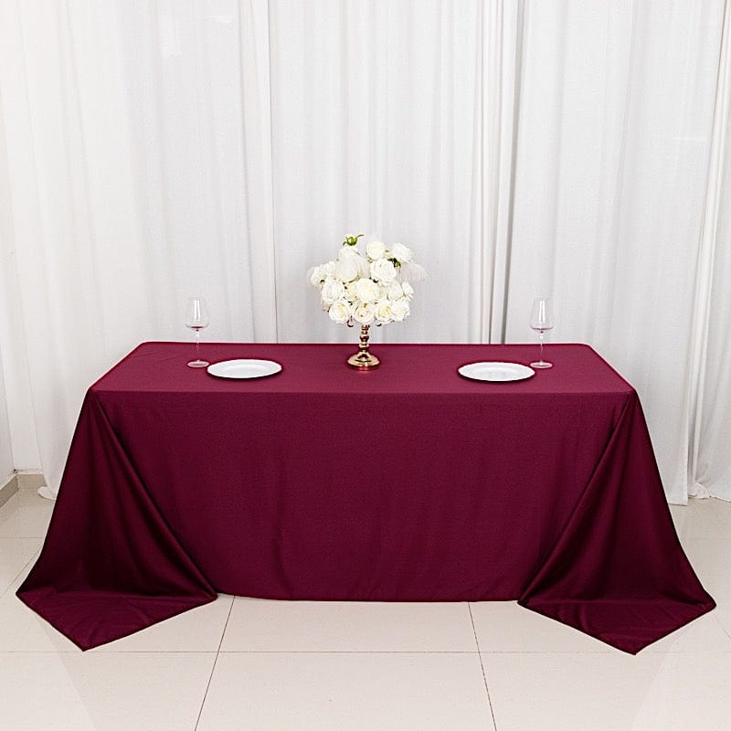 90" x 132" Scuba Polyester Rectangular Tablecloth
