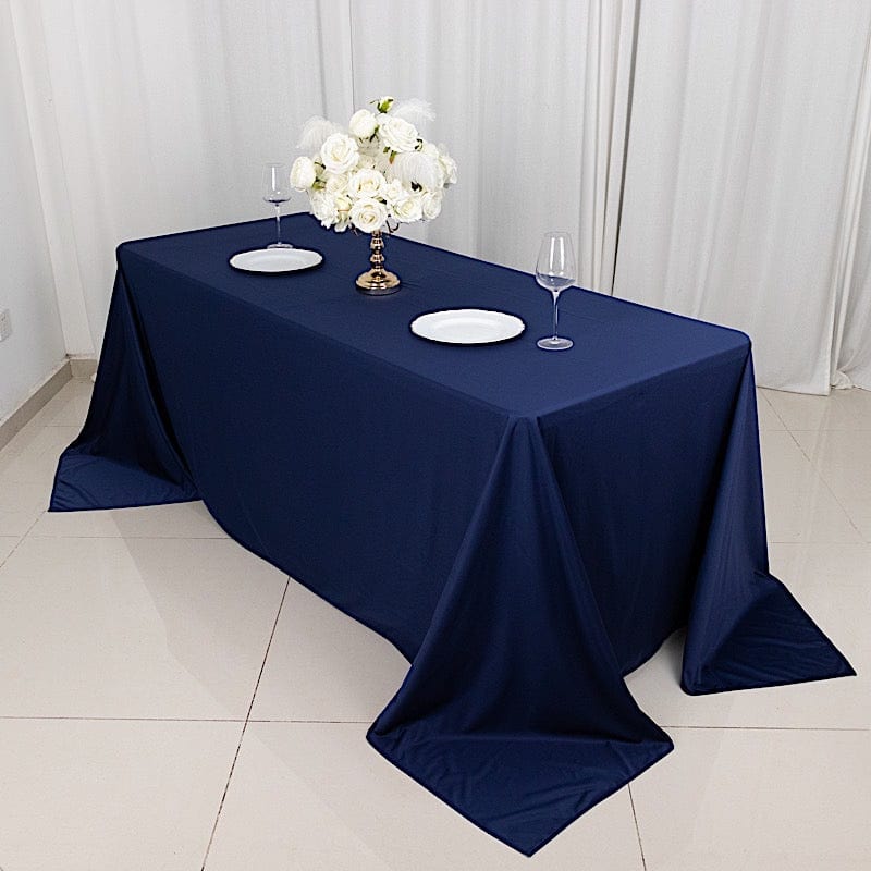 90" x 132" Scuba Polyester Rectangular Tablecloth