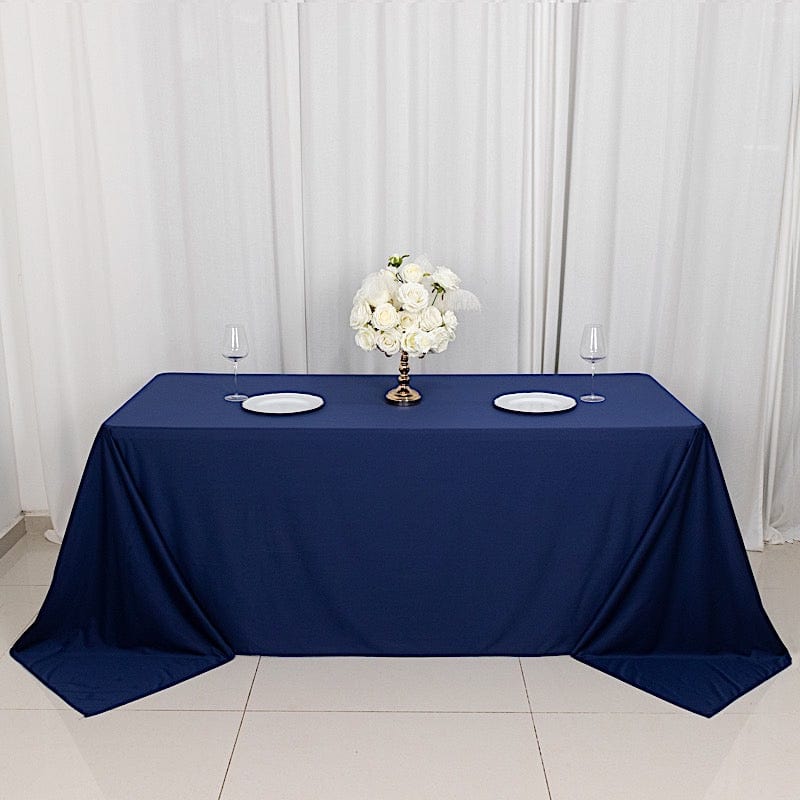 90" x 132" Scuba Polyester Rectangular Tablecloth
