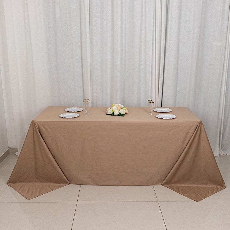 90" x 132" Scuba Polyester Rectangular Tablecloth