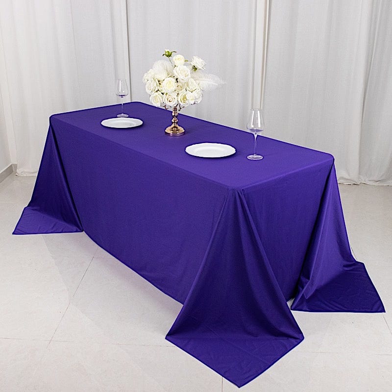 90" x 132" Scuba Polyester Rectangular Tablecloth