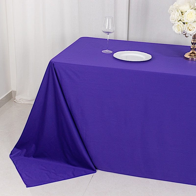 90" x 132" Scuba Polyester Rectangular Tablecloth