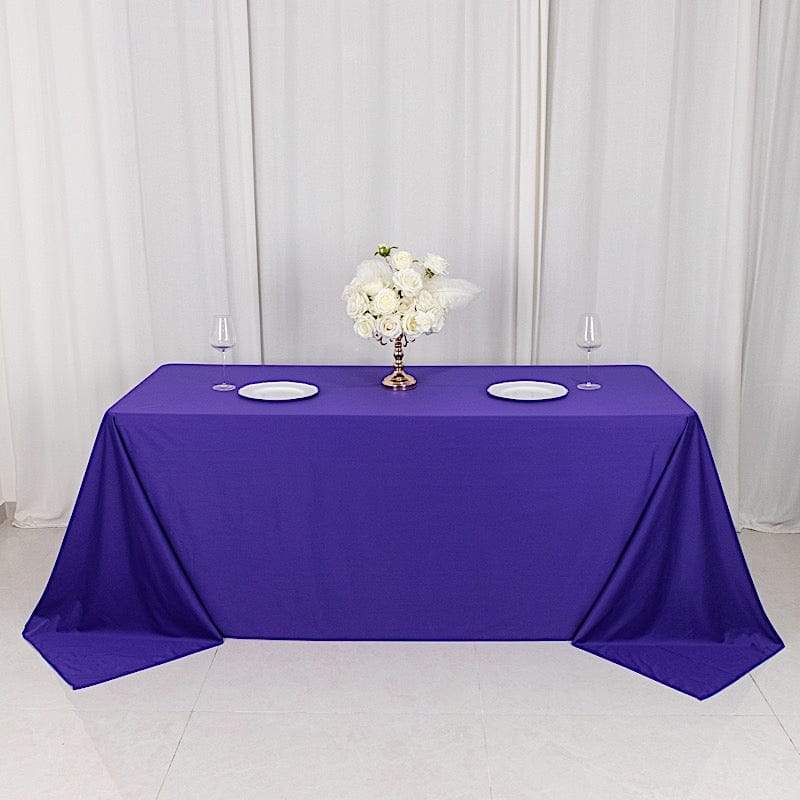 90" x 132" Scuba Polyester Rectangular Tablecloth