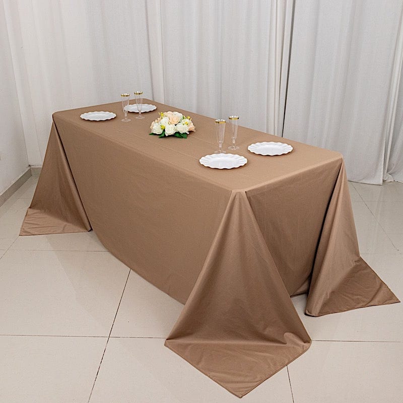 90" x 132" Scuba Polyester Rectangular Tablecloth
