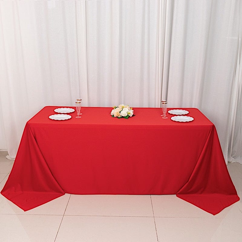 90" x 132" Scuba Polyester Rectangular Tablecloth