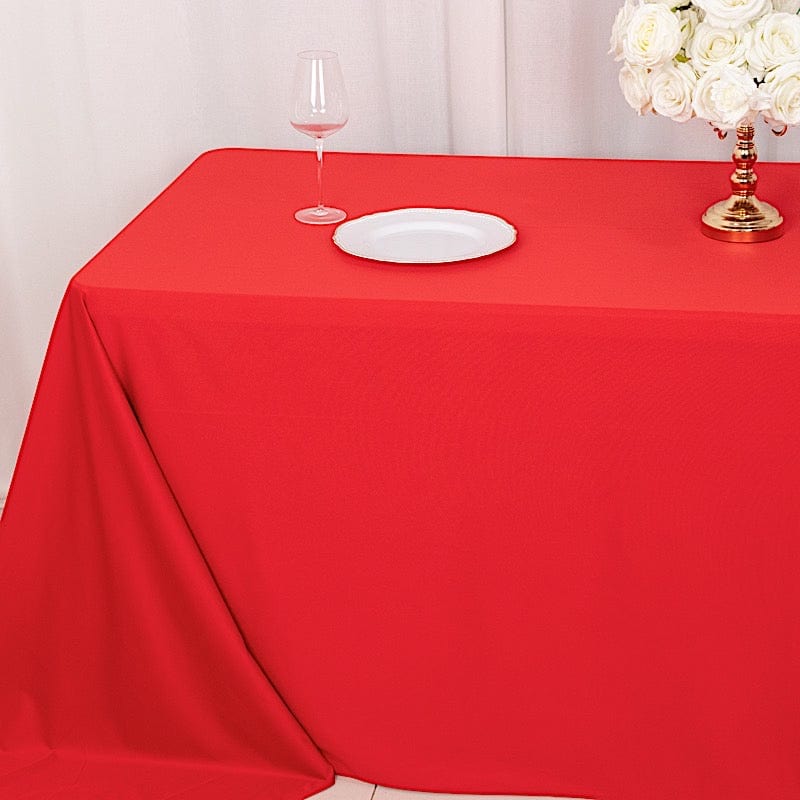 90" x 132" Scuba Polyester Rectangular Tablecloth