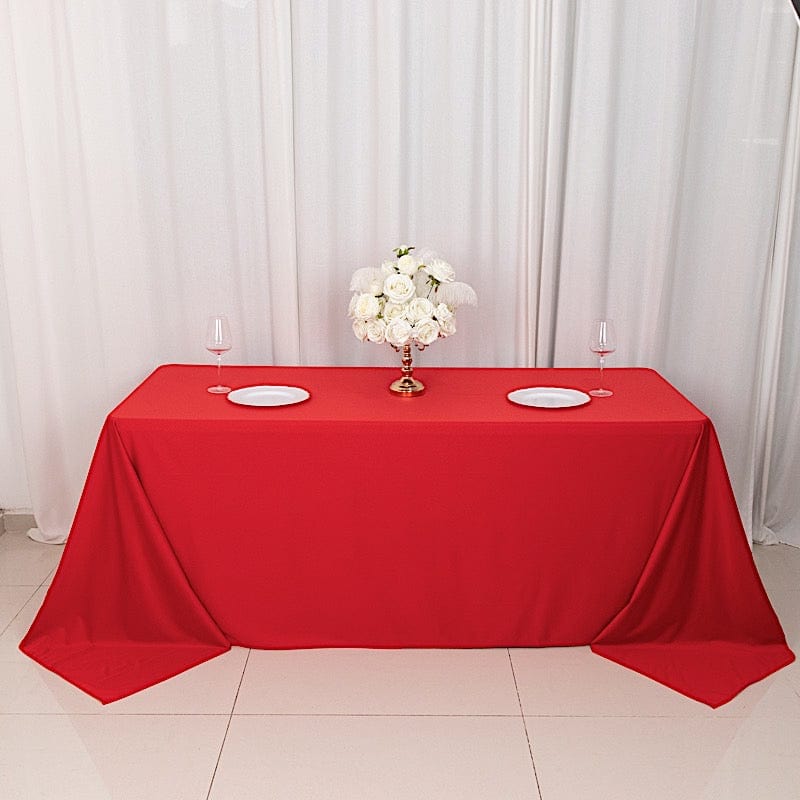 90" x 132" Scuba Polyester Rectangular Tablecloth