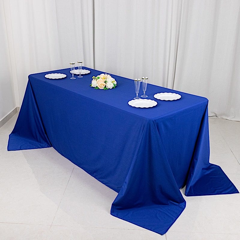 90" x 132" Scuba Polyester Rectangular Tablecloth