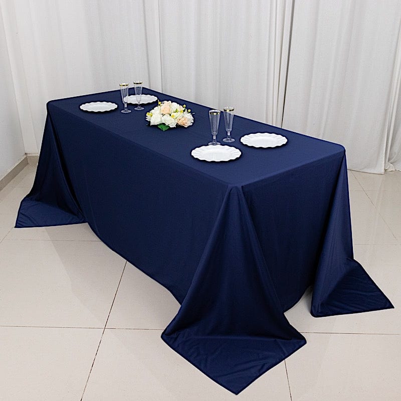 90" x 132" Scuba Polyester Rectangular Tablecloth