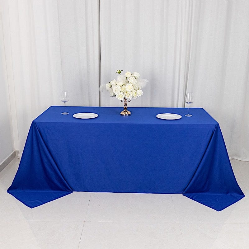 90" x 132" Scuba Polyester Rectangular Tablecloth