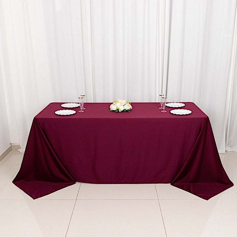 90" x 132" Scuba Polyester Rectangular Tablecloth