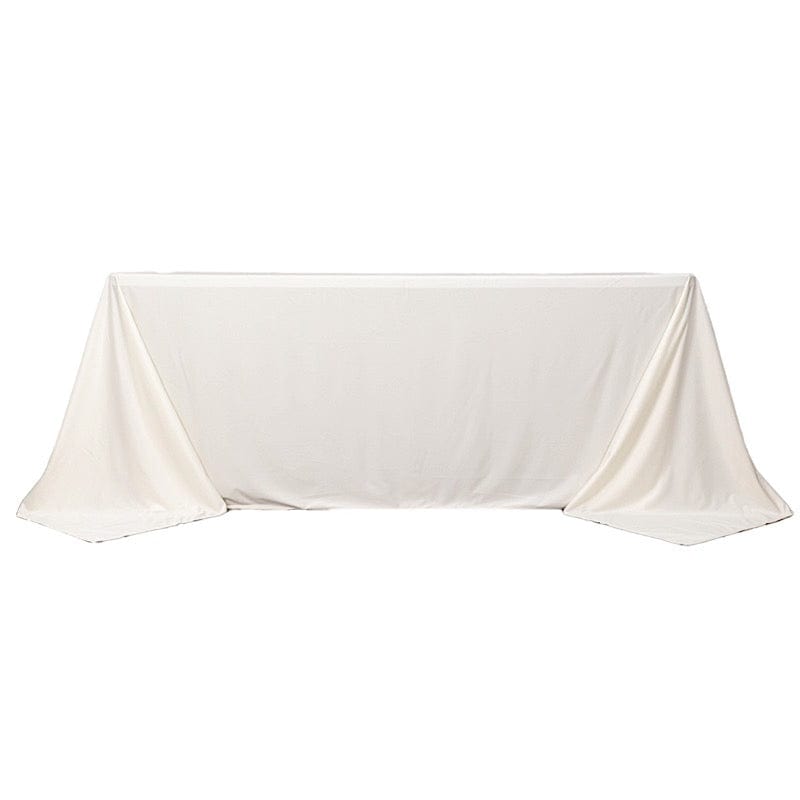 90" x 132" Scuba Polyester Rectangular Tablecloth TAB_SCUBA_90132_IVR
